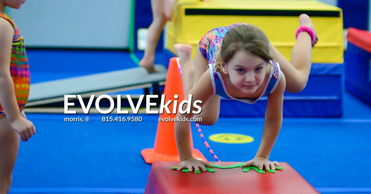 Child navigating an EvolveKids obstacle course